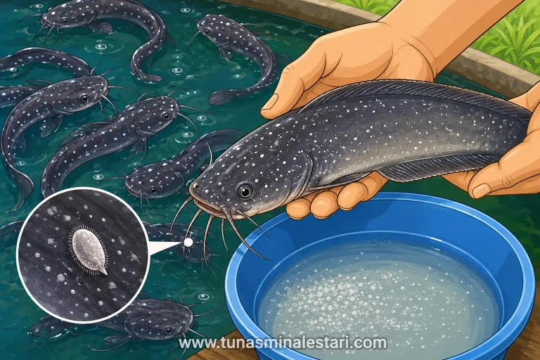 pengobatan ikan lele bintik putih